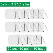 Parches de electrodos reutilizables y autoadhesivos premium para unidad TENS, compatibles con máquinas TENS/EMS para estimulación muscular. Utilizan conectores de cable de clavija de 2,0 mm y vienen disponibles en varios tamaños. - Multicolor - Ver 26