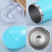 1 件个性化蛋壳杯不锈钢保温杯，U 型大肚杯随行杯，带盖 - 定制不锈钢酒杯、咖啡杯或饮料桶 12 盎司，生日、卧室、家居、特殊场合的理想礼物