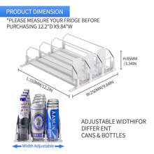 Upgraded Drink Organizer For Fridge,Soda Can Dispenser For Refrigerator,Automatic Self-Pushing Drink Pusher,Space-Saving Fridge Storage,Holds Up To 25-30 Cans, 5 Row