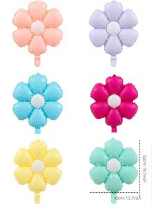 10pcs/Set Flower Shaped Balloon(2 Large, 3 Medium, 5 Small), 5pcs/Set S/M/L Sunflower Balloon, Oversized Floral Balloon For Photography Background Prop And DIY Balloon Decor Stickers, Multi-Option Daisy Foil Balloon Set For Fashion Party Decoration, Birthday, Wedding, Suitable For Party, Birthday, Gathering, Holiday Decor, Can Be Inflated With Helium Modern Floral Shaped Decoration Balloon