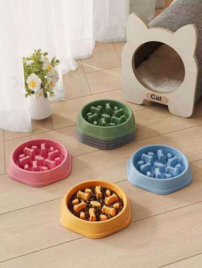 Articoli per animali domestici, ciotola antirimpimento lento per cani a forma di osso con colori caramella, ciotola antirimpimento lento per gatti, ciotola antispillamento e antirimpimento per golden retriever o cani di grossa taglia, ciotola antirimpimento per animali domestici