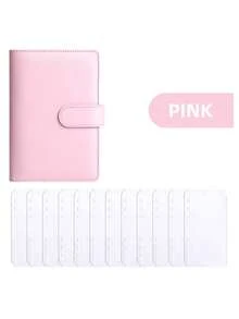 1pc A6 Budget Planner Binder With 12 Refillable Envelopes - Financial Organizer For Money Management And Savings - 6-Ring Loose-Leaf Notebook For Adults School Supplies, Back To School - Multicolor - View 6