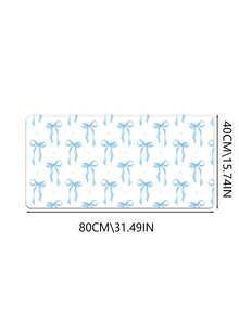 Queen Blue Bow Mouse Pad Kawaii Mouse Pad Academic Fashion Computer Desk Pad Is Suitable For Laptop Non-Slip Rubber Base Pad Office Accessories Decorative Edge Lock Edge Desk Pad - Multicolor - View 13