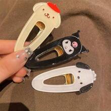Sanrio Sanrio Cartoon Cute Hair Clip Acrylic Alligator Hair Clip Side Bangs Broken Hair Hollow Hair Clip Hair Clip Sweet Decorative Headdress Holiday Gift Hair Accessories