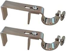 NONO Bracket - Outside Mounted Blinds Curtain Rod Bracket Attachment (Satin Nickel) - Blue - View 2