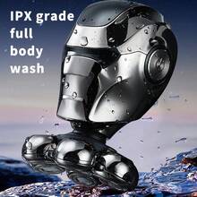 Electric Shaver/Electric Razor, Head And Face Shaving, Wet And Dry Shaver, Cordless Electric Shaver - Upgraded 5 In 1 Waterproof Grooming Kit, Full Body Washable, Nose Hair Trimmer, Hair Clipper, USB Charging, LED Display, Perfect Holiday Gift For Men. ,400mAh Battery - Silver - View 6
