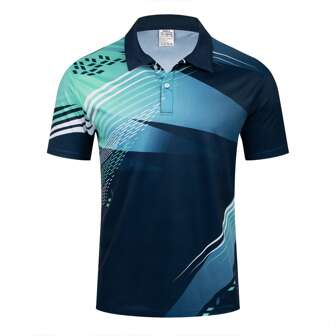 TELEYI Our Men's Short-Sleeved Polo Shirt, Aptly Named 'Flowing Light', Is The Perfect Choice For Casual Occasions. Its Versatile Design Allows You To Effortlessly Transition From A Day At The Office To A Relaxed Evening With Friends.