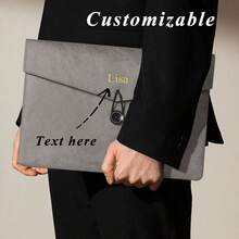 The 1pc Unique And Exclusive Custom Letter And Case Name Design [Light Luxury Customization] Laptop Case Is Suitable For 13.3-Inch, 14-Inch And 15.6-Inch Computers. The Dubon Paper Inner Liner Case Is An Ultra-Light Tablet Protective Case, Suitable For Both Business And Leisure Use - Green - View 4