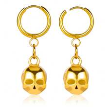 2 件全新骷髅不锈钢工艺品耳洞耳塞 0.5 毫米耳环 身体穿孔饰品 男女礼物