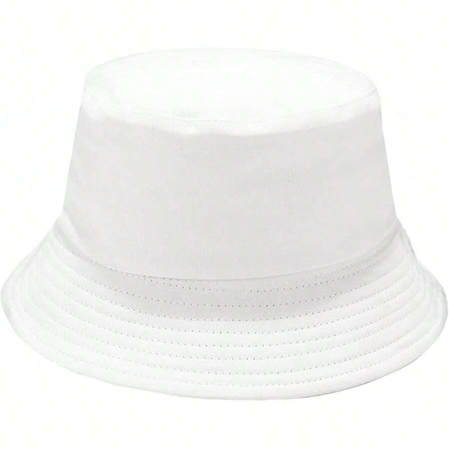 Sombrero de cubo reversible unisex para la playa y la pesca - Blanco - Ver 1