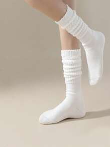 3 أزواج من جوارب النساء الكلاسيكية طويلة فوق الركبة باللون الأحادي، طراز كوليجي عصري، مناسبة للارتداء اليومي