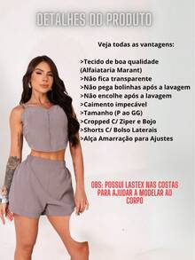 Blog Stores Cropped Tailored Set And Shorts 9770