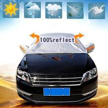 Frost Shield Car Windscreen Cover Snow Ice Protection Winter Window Guard Screen - Silver - View 3