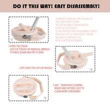 1 件 40 盎司杯盖带手柄翻盖吸管盖适用于 40 盎司杯子，防溅、防漏、防溢吸管盖替换件，可重复使用杯盖带手柄翻盖 - 彩色 - 查看 4