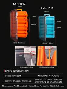 Kingdom Plastic Fishing Box 12 14 Compartment High Strength Double Sided Bait Fishing Accessories Storage Fishing Tackle Box
