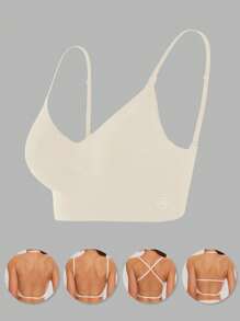 Sujetador sin costuras, sin espalda y sin tirantes para mujer - Taza delgada y transpirable, tirantes ajustables y convertibles, soporte ligero (ideal para talla A/B) - Boda, vestido formal, camiseta interior, ropa de verano, lencería nupcial