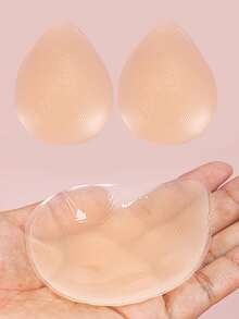 2pcs Silicone Intimate Area Anti-Friction Adhesive Patch, Waterproof, Sweat-Proof, Invisible For Women Swimming, Can Also Be Used As Nipple Cover Or Breast Lift Tape, Soft Silicone Material, Reusable - Apricot - View 6