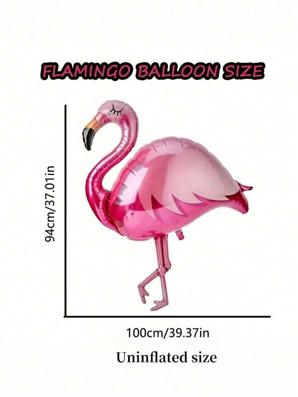 1pc Flamingo Foil Balloon, Giant Air Or Helium Balloons As Birthday Gift, Party Decoration For Birthday, Wedding, Christmas, Halloween, Thanksgiving