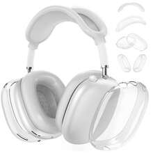 4 In 1 Silicone Case Cover For Max,Clear Soft TPU Ear Cups Cover/Ear Pad Case Cover/Headband Cover For Max(2024/2020),Transparent Accessories Compatible With Apple AirPod Max (USB-C) - Multicolor - View 11