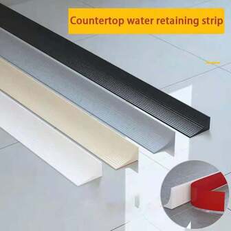 1 pieza Tira de barrera de agua para baño, tira de sellado impermeable para separación de áreas secas y húmedas de la cortina de ducha, adhesiva para ventanas, puertas y salas de ducha