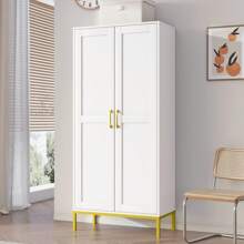 Storage Cabinet,Kitchen Pantry Cabinet With 2 Doors And Adjustable Shelves,Tall Storage Cabinet For Bathroom, Living Room, Laundry,Natural,Blcak,White