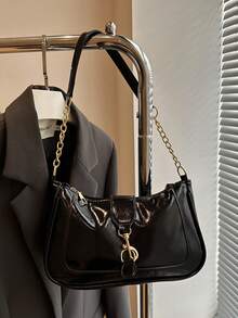 Stylish Shoulder Bag With Decorative Hardware, Fashionable Versatile Square Crossbody Bag Suitable For Daily Use By Women In Summer