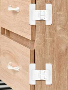2/4 pièces Serrures pour réfrigérateur/tiroir/distributeur d'eau pour enfants, installation sans perçage, couleur aléatoire