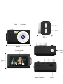 1080P HD Digital Mini Camera Intelligent Focusing Screen 4800W Pixels Compatible MicroSD 32GB 64GB 128GB