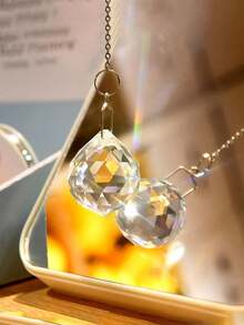 12pcs Crystal Sun Catcher Pendants, Home Decoration Crystal Pendant Window Decoration Hanging Ornaments,Home Decor ,Room Decor, Sun Catcher Indoor Window Catcher With Crystal Bead & Rainbow Prism Ball Pendant,Halloween Festival Supplies,Halloween Decorations,Christmas Decorations