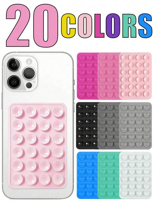 3/6pcs Silicone Cell Phone Sticky Grip, Non-Slip Silicone Sticky Cell Phone Holder Sticky Phone Case Holder Hands-Free Cell Phone Accessory Holder For Selfie And Video, Multi-Function Cell Phone Accessory For All Models