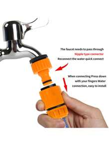 12pcs Garden Hose Quick Connector, Nipple Adapter & Hose Connection Head, Extension Joiner Combination, Fits 1/2 Inch Soft Hoses