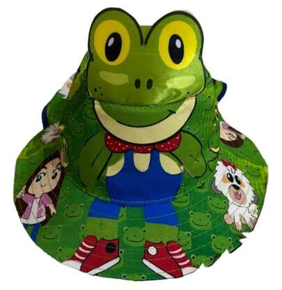 Gorro con protector de cuello Rhenne Rhenee Lara Campos sombrero especial para calor diseño original Rana de Lara Campos accesorio verano comodidad y moda infantil adultos