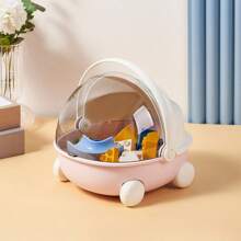1 pezzo Culla rotonda portatile - Cabina per dormire traspirante in rete, realizzata con un design di alta qualità, utilizzata per riporre bambole, statuine, giocattoli, oggetti, viaggi, conservazione domestica e collezione, culla compatta con chiusura sicura