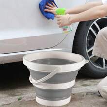 1 Paquete Cubo de Agua Plegable - Diseño Plegable de Plástico Duradero, Ahorra Espacio y Fácil de Almacenar, Perfecto para Lavar el Coche, Camping, Pesca, Viajes y Actividades al Aire Libre