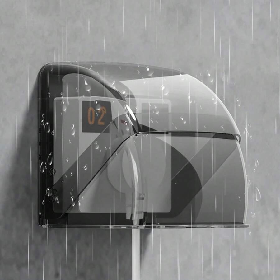 Cubierta protectora para enchufe exterior tipo 86, enchufe eléctrico para baño, cubierta impermeable, toma de corriente, caja impermeable, suministros eléctricos - Naranja - Ver 1