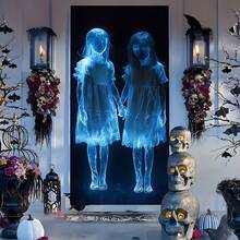 1 件万圣节鬼姐妹门帘 - 恐怖女巫姐妹悬挂门装饰，恐怖姐妹鬼魂门罩，适合万圣节派对，鬼屋装饰，巫术主题万圣节门挂，适合室内外装饰 2025 - 彩色 - 查看 8