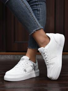 男女款系带休闲运动鞋，低帮软底硫化防滑耐磨运动鞋，尺码 36-45