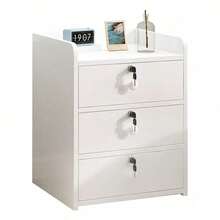 Mesilla de noche moderna Mesilla de noche simple del dormitorio con el estante del almacenaje Mesilla de noche de madera moderna Estantería de libros Armario de almacenaje Mesilla de noche sola de 3 cajones Armario de cabecera Armario de cabecera del dormitorio Baúl de 3 cajones Mesa de cabecera Mesa auxiliar del dormitorio Mesa auxiliar del dormitorio Armario de la entrada - Blanco - Ver 7