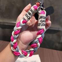 2026新年手机挂绳，1套金色编织腕带，手机挂绳腕带，短款编织绳，女士户外防坠绳，旅行攀岩绳，结实耐用礼品垫，多功能户外手持挂绳，防丢防盗手机壳挂件，含礼品垫