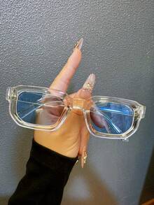 1 pieza/6 piezas Gafas de mujer de montura pequeña y cuadrada vintage, un accesorio polivalente para fotografías, casual, apto para fiestas, uso diario, viajes y ocasiones festivas - Multicolor - Ver 5