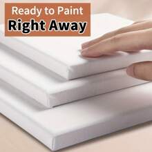 3 tele bianche da 6x6 pollici in materiale di lino, perfette per pittura ad olio e acrilica, adatte da principianti a professionisti, dimensione piccola 20x20cm, ben tese, adatte per forniture artistiche e per il ritorno a scuola.