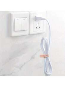 10 件装 73 毫米/10 毫米可重复使用紧固线束线带，适用于耳机鼠标线绕线器，便携式柔软硅胶电线整理器 - 彩色 - 查看 10