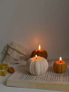 1 bucată matriță de dovleac din silicon lucrată manual - foarte potrivită pentru fabricarea lumânărilor și aromaterapie, poate face lumânări de atmosferă din dovleac de Halloween, pietre parfumate din gips, rășină și alte obiecte artizanale lucrate manual, potrivită pentru matrițe de decorare a casei, cum ar fi ornamente pentru casă, cadouri de sărbători, cadouri festive, petreceri de atmosferă etc. - alb - Vizualizare 4