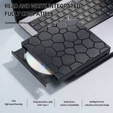 Lecteur portable CD/DVD+/-RW 7 en 1 multifonctions / lecteur externe / lecture / écriture, lecteur DVD, hub USB 3.0 USB C, graveur CD/DVD, compatible avec les ordinateurs portables, les ordinateurs de bureau, les ordinateurs tout-en-un, les lecteurs optiques mobiles, les graveurs externes, les lecteurs optiques informatiques