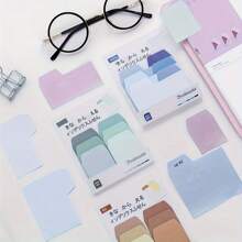 60pcs Colorful Gradient Index Sticky Notes, Index Memo Pads, Planner Tools Reusable Memo Stickers G489