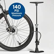 Concord Deluxe Floor Pump With Digital Gauge, 140 PSI, Schrader And Presta Compatible - 1 - View 5
