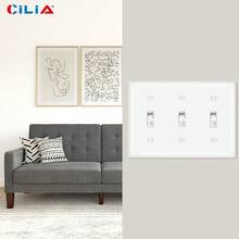 1pc Wall Panel Light Switch Cover, Various Styles, Pure White, Wall Panel Light Switch Socket Cover,Sturdy