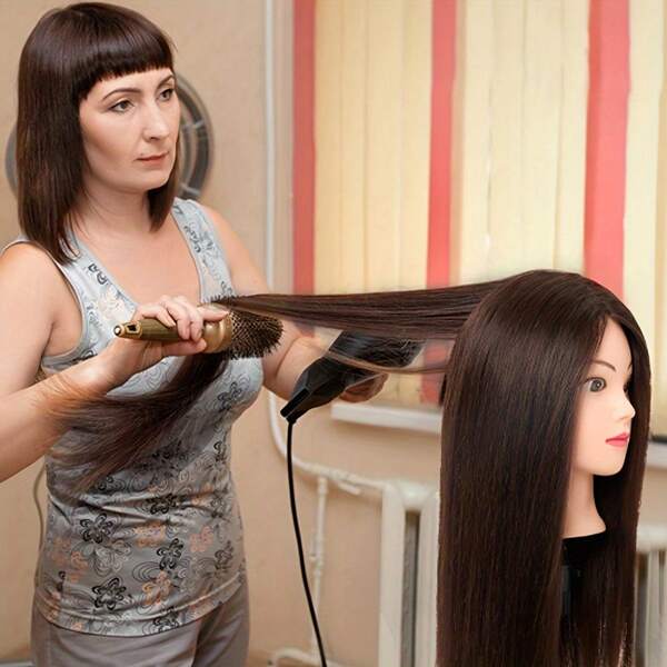 [28" Hair Model Head] 28" Training Braider Human Model Head, Beauty Hair Model Head With Hair Clipper #4, Daily Gift, Easter Mother's Day Gift