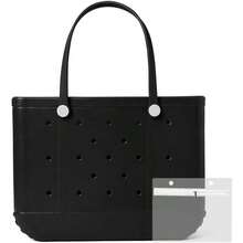 Extra Large Rubber Tote Bag For Women And Men Waterproof Lightweight Travel  Beach Bag For Boat And Pool - 黑色 - 查看 1