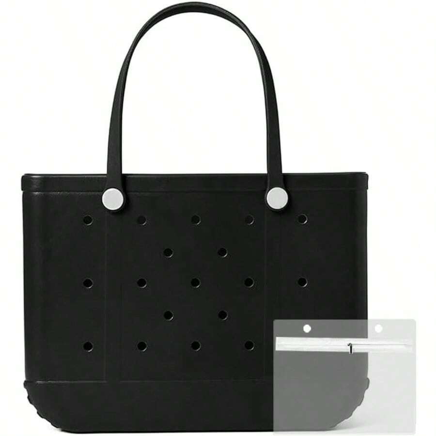 Extra Large Rubber Tote Bag For Women And Men Waterproof Lightweight Travel  Beach Bag For Boat And Pool - 黑色 - 查看 1